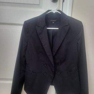 Ann Taylor Dark Navy Double Breasted Blazer